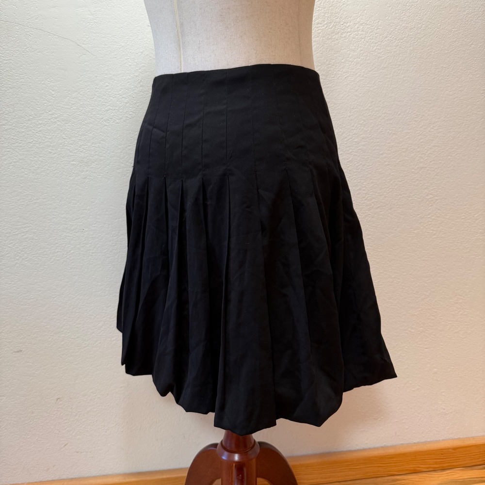 🖤 Nicole by Nicole Miller Pleated Bubble Hem Romantic Dark Academia Skirt Wom 6 - Picture 12 of 12